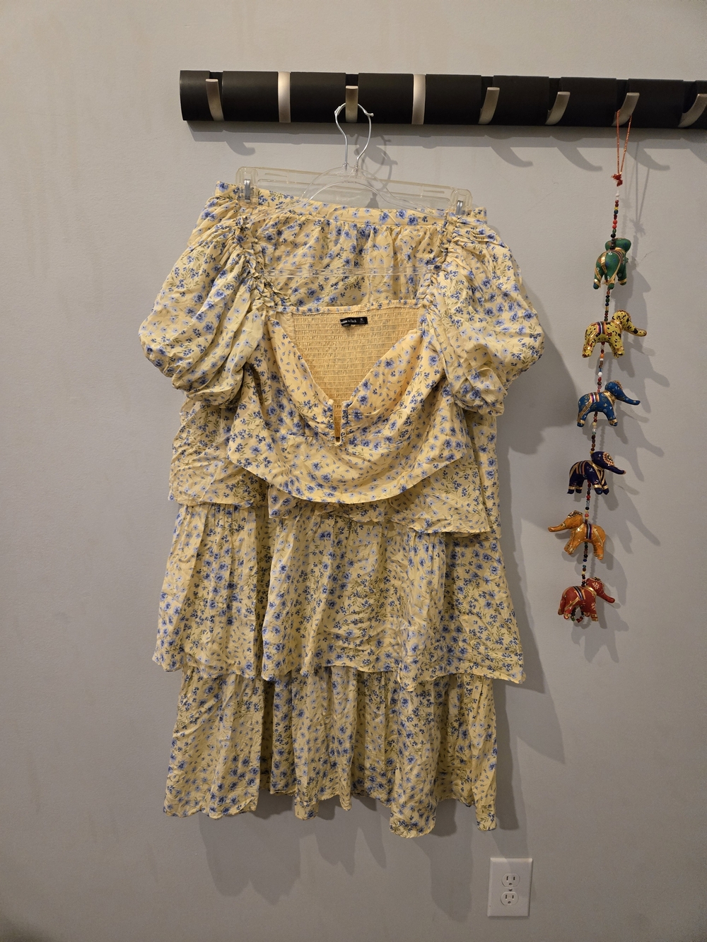 Abercrombie & Fitch Yellow Floral Tiered Skirt Set